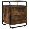 vidaXL Bedside Cabinet Smoked Oak 40 x 36.5 x 50 cm Engineered Wood