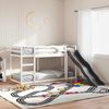 vidaXL Bunk Bed with Slide&Ladder without Mattress White 90x200 cm