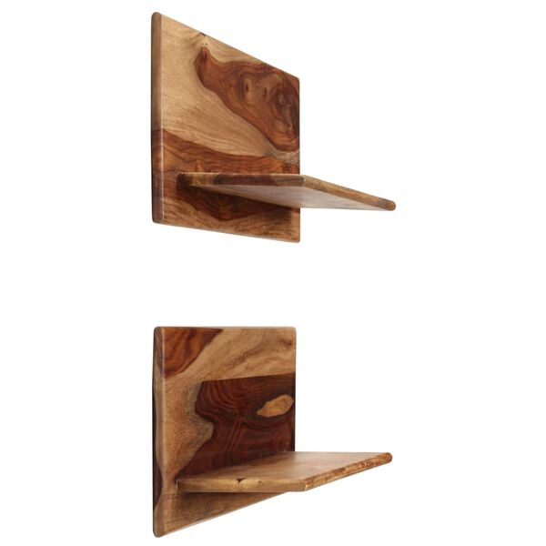 vidaXL Wall Shelves 2 pcs 58x26x20 cm Solid Acacia Wood