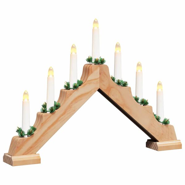 vidaXL Christmas Candle Bridge 3 pcs Brown 39.5 x 5 x 29 cm