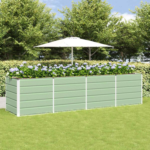 vidaXL Planter Green 240 x 80 x 75 cm Steel