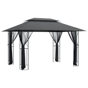 vidaXL Gazebo with Sidewalls Anthracite 400x300x270 cm Steel
