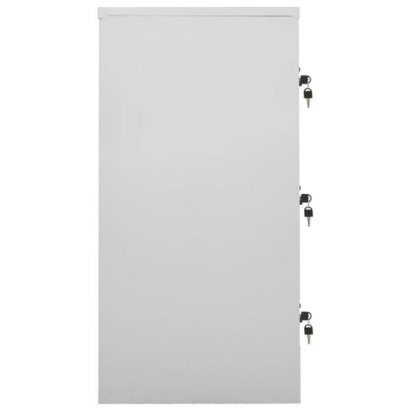 vidaXL Locker Cabinets 5 pcs Light Grey 90x45x92.5 cm Steel