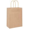 vidaXL Paper Bags 50 pcs with Handles Brown 21x11x28 cm