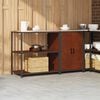 vidaXL Kitchen Storage Set with Shelf 2 pcs Rusty Weathering Steel