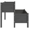 vidaXL Planter Grey 110x84x75 cm Solid Wood Pine