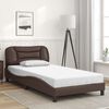 vidaXL Bed Frame with LED without Mattress "Hvar" Brown 100x200 cm