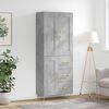 vidaXL Highboard Concrete Grey 69.5x34x180 cm Engineered Wood
