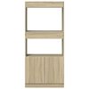 vidaXL Highboard Sonoma Oak 63x33x140 cm Engineered Wood