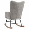 vidaXL Rocking Chair Light Grey Velvet