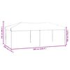 vidaXL Folding Party Tent with Sidewalls Cream 3x6 m