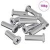 vidaXL Lock Nut 2857 pcs Silver Steel