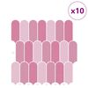 vidaXL Decorative Stickers 10 pcs Pink 30 x 30 x 0.8 cm