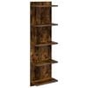 vidaXL Wall Shelf Smoked Oak 30 x 15 x 100 cm Engineered Wood