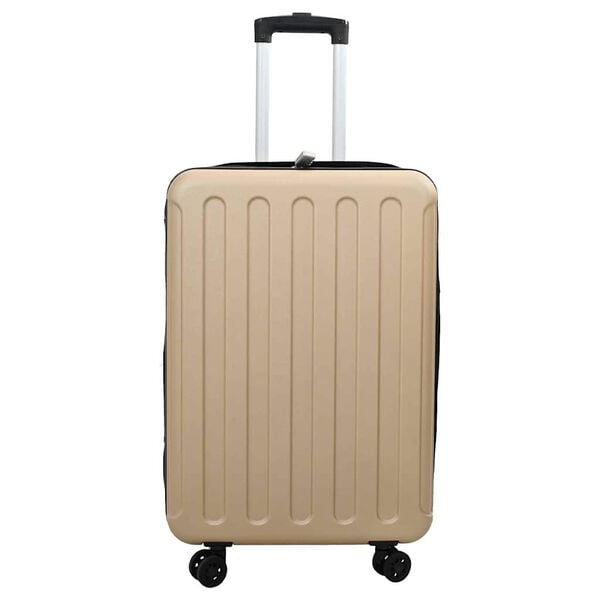 vidaXL Suitcase Folding Champagne 34 x 23 x 55.5 cm ABS Plastic