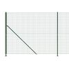vidaXL Wire Mesh Fence with Flange Green 1.8x25 m