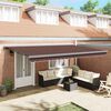 vidaXL Automatic Retractable Awning Brown 500x300 cm
