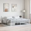 vidaXL Bed Frame White Metal 200x200 cm