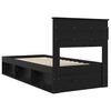 vidaXL Bed Frame with Mattress Black 100 x 200 cm Solid Pine Wood