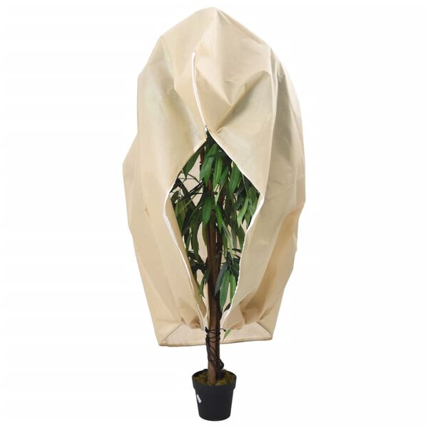 vidaXL Plant Fleece Covers with Zip 2 pcs 70 g/m² 1.55x1.55 m