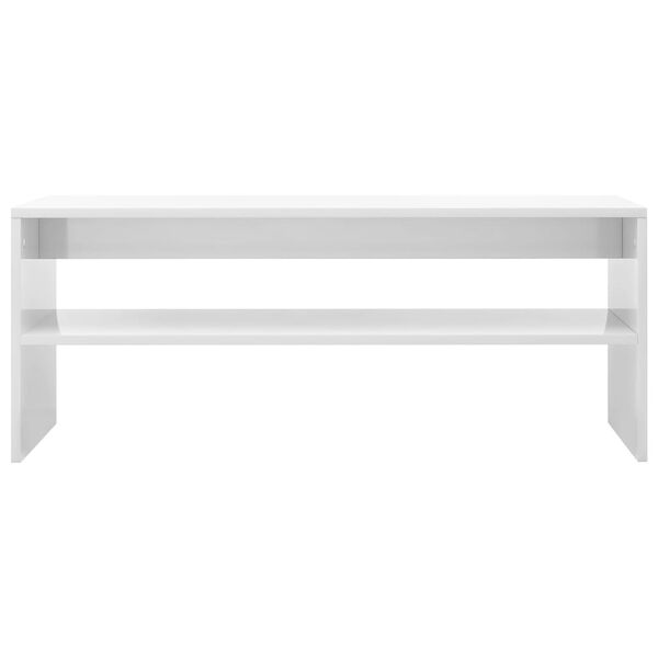 vidaXL Coffee Table High Gloss White 100x40x40 cm Engineered Wood
