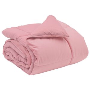 vidaXL Winter Duvet Quilted Pink 135 x 200 cm Microfiber