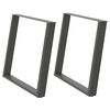 vidaXL Dining Table Legs U-Shaped 2 pcs Anthracite 90x(72-73) cm Steel