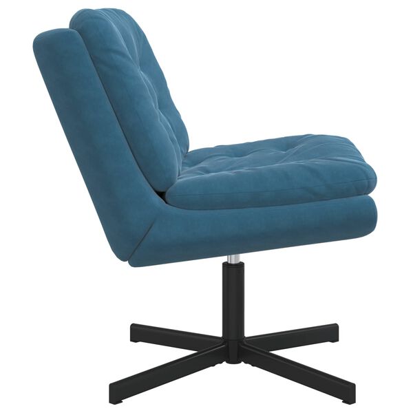 vidaXL Swivel Relaxing Chair Blue 63 x 75 x 76 cm Velvet