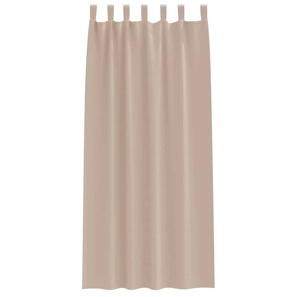 vidaXL Blackout Curtains with Rings 2 pcs Taupe 225 x 140 cm Polyester