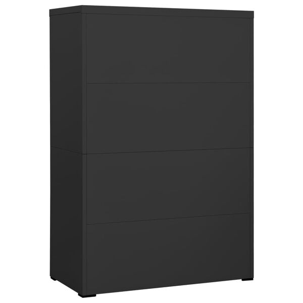 vidaXL Filing Cabinet Anthracite 90x46x134 cm Steel