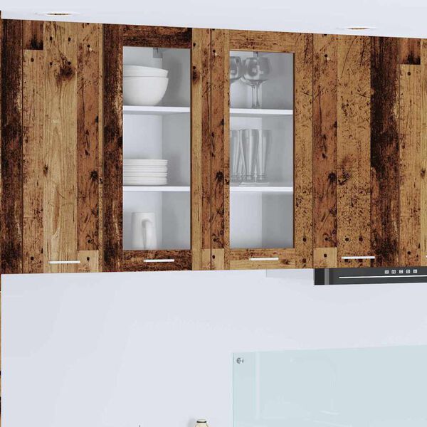 vidaXL Hanging Cabinet Old Wood 40 x 31 x 80 cm Engineered Wood