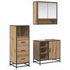 vidaXL Bathroom Furniture Set 3 pcs Artisan oak Engineered wood