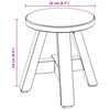 vidaXL Stool Natural 22 x 22 x 24 cm Mahogany Wood