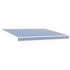 vidaXL Retractable Awning Blue and White 400 x 300 cm