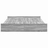 vidaXL Storage Bed Frame Grey Sonoma 160 x 200 cm Engineered Wood