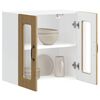 vidaXL Kitchen Wall Cabinet with Glass Door Kalmar Artisan Oak Engineered Wood