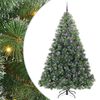 vidaXL Artificial Christmas Tree with 300 LEDs Green 240 cm PE and PVC