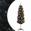 vidaXL Artificial Slim Christmas Tree with Bauble 150 cm 150 LEDs