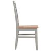 vidaXL Dining Chairs 2 pcs Grey Solid Oak Wood