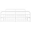 vidaXL Metal Bed Frame without Mattress with Footboard White 200x200cm