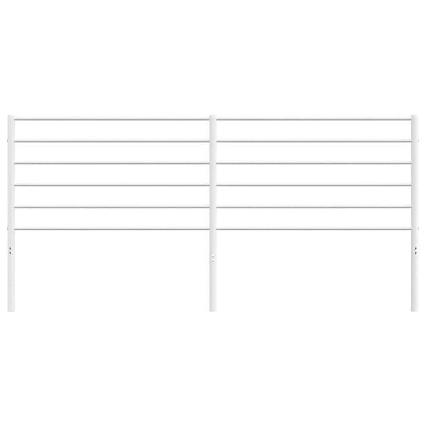 vidaXL Metal Replace Headboard White 193 cm