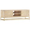 vidaXL TV Cabinet Gold 120x30x40 cm Solid Mango Wood