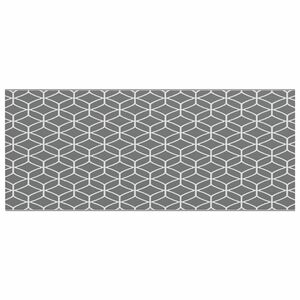 vidaXL Outdoor Rug Geometric ARAKIL Grey and White 600 x 250 cm