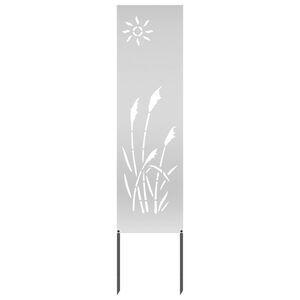 vidaXL Garden Privacy Screen Silver 32 x 140 cm Galvanised steel