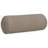 vidaXL Bolster Pillows 2 pcs Taupe Ø 25 x 70 cm Microfibre Fabric