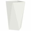 vidaXL Planter 2 pcs White 40 x 40 x 75 cm Steel