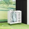 vidaXL Golf Cabinet with Wheel Plain White 90 x 45 x 98 cm