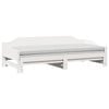 vidaXL Daybed with Trundle without Mattress White 90x190 cm Single Solid Wood