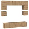 vidaXL TV Cabinet Set 8 pcs Artisan Oak Engineered Wood