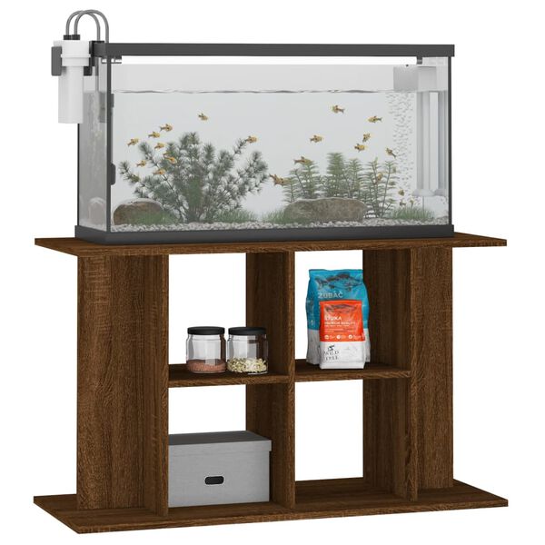 vidaXL Aquarium Stand Brown Oak 100x40x60 cm Engineered Wood